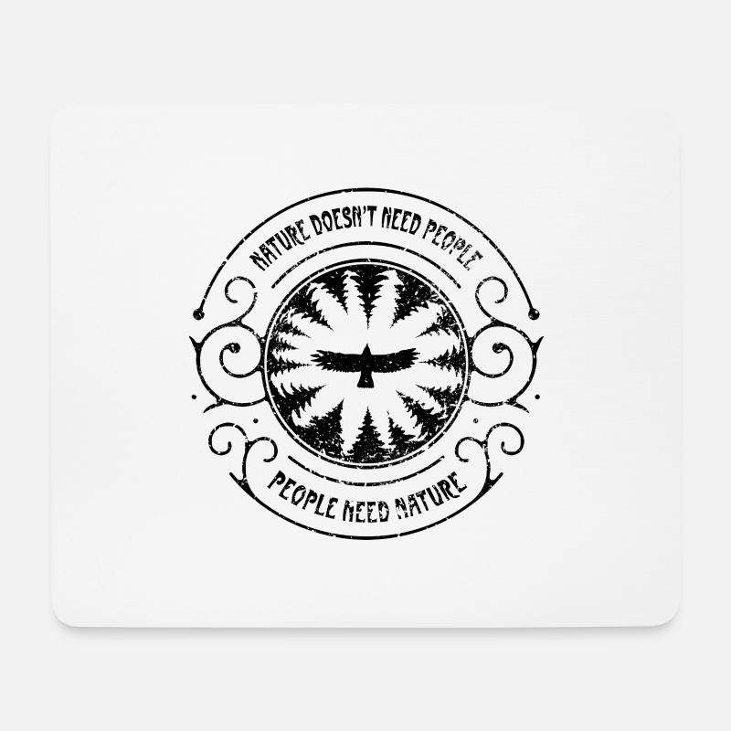Natur - Mousepad (Querformat) - Weiß