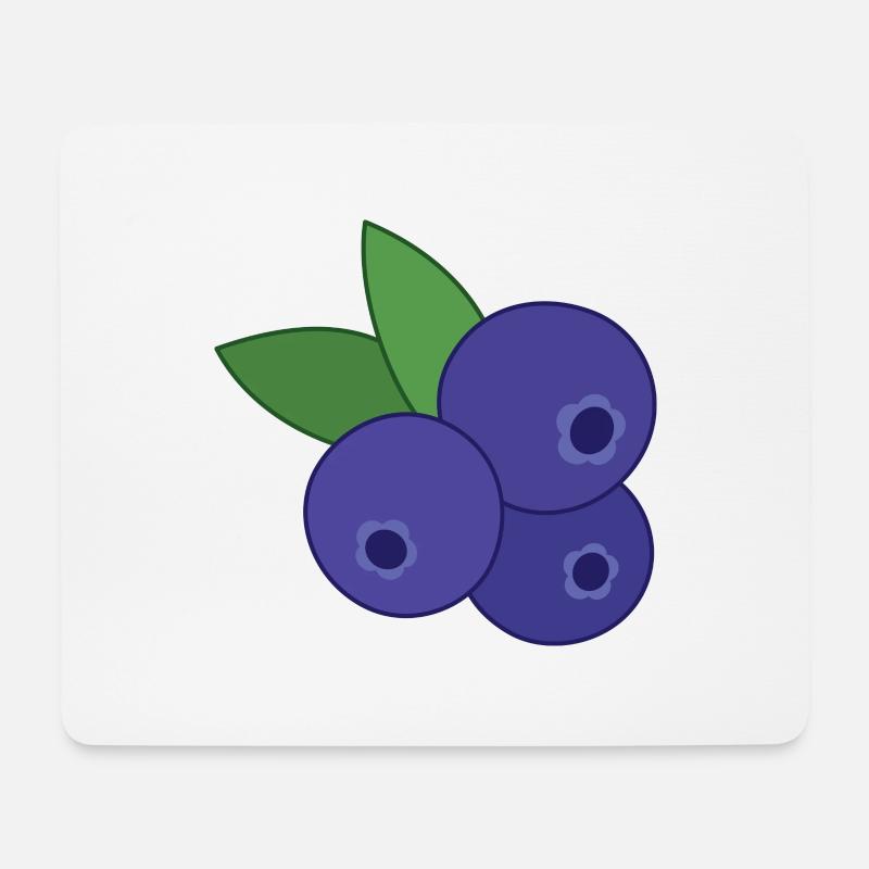 Blaubeere Heidelbeere - Mousepad (Querformat) - Weiß