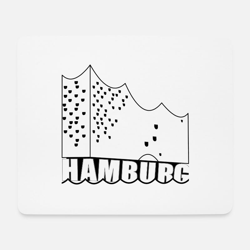 Elbphilharmonie Hamburg - Mousepad (Querformat) - Weiß