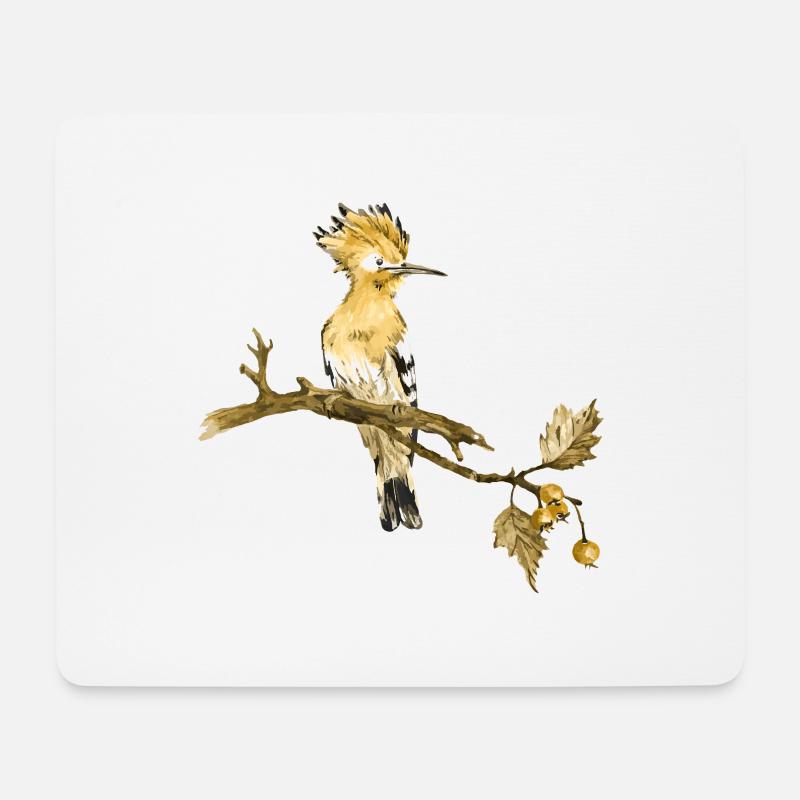 Bunter Vogel - Mousepad (Querformat) - Weiß