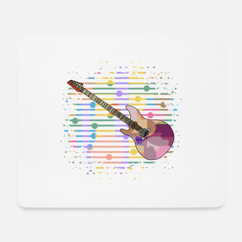 Gitarre - Mousepad (Querformat) - Weiß