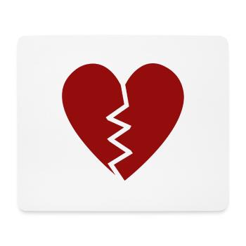 broken heart black shirts - Mouse Pad (horizontal) - white - Front