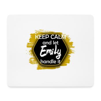 Keep Calm let Emily handle it funny saying - Mouse Pad (horizontal) - white - Front