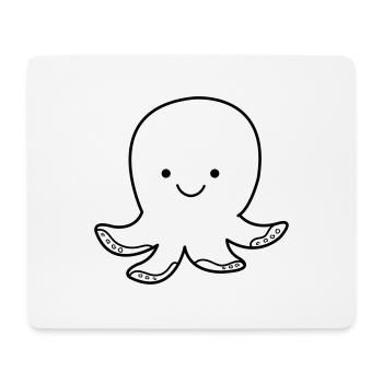 oktopus smile - Mousepad (Querformat) - Weiß - Vorne
