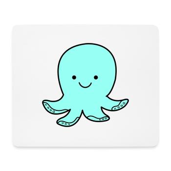 oktopus smile - Mousepad (Querformat) - Weiß - Vorne
