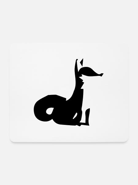 fuchs - Mousepad (Querformat) - Weiß