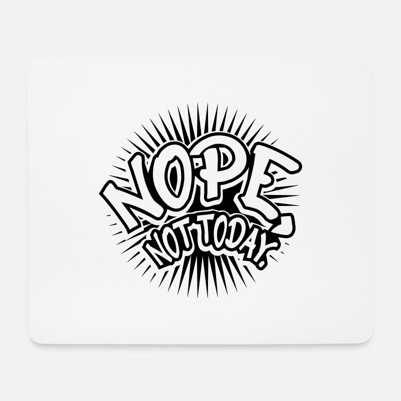 Nope Comic Schrift - Mousepad (Querformat) - Weiß
