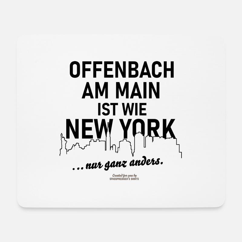 Offenbach am Main Städte-Spruch - Mousepad (Querformat) - Weiß