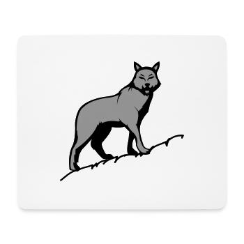 Wolf - Mouse Pad (horizontal) - white - Front