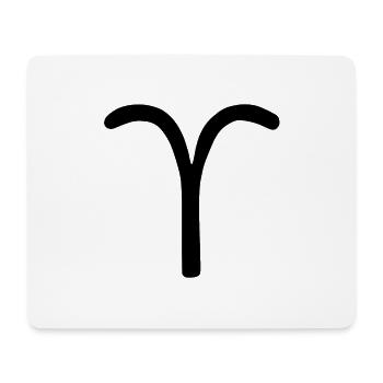 Astrologisches Symbol Aries, Widder - Mousepad (Querformat) - Weiß - Vorne