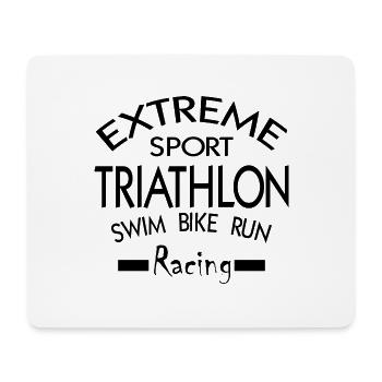 Triathlon Swim Bike Run Marathon - Mousepad (Querformat) - Weiß - Vorne
