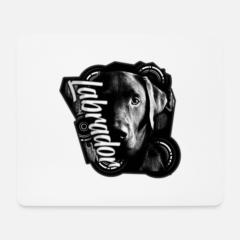 Laprador - Mousepad (Querformat) - Weiß