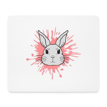 Splashes of color drops rabbit splash - Mouse Pad (horizontal) - white - Front