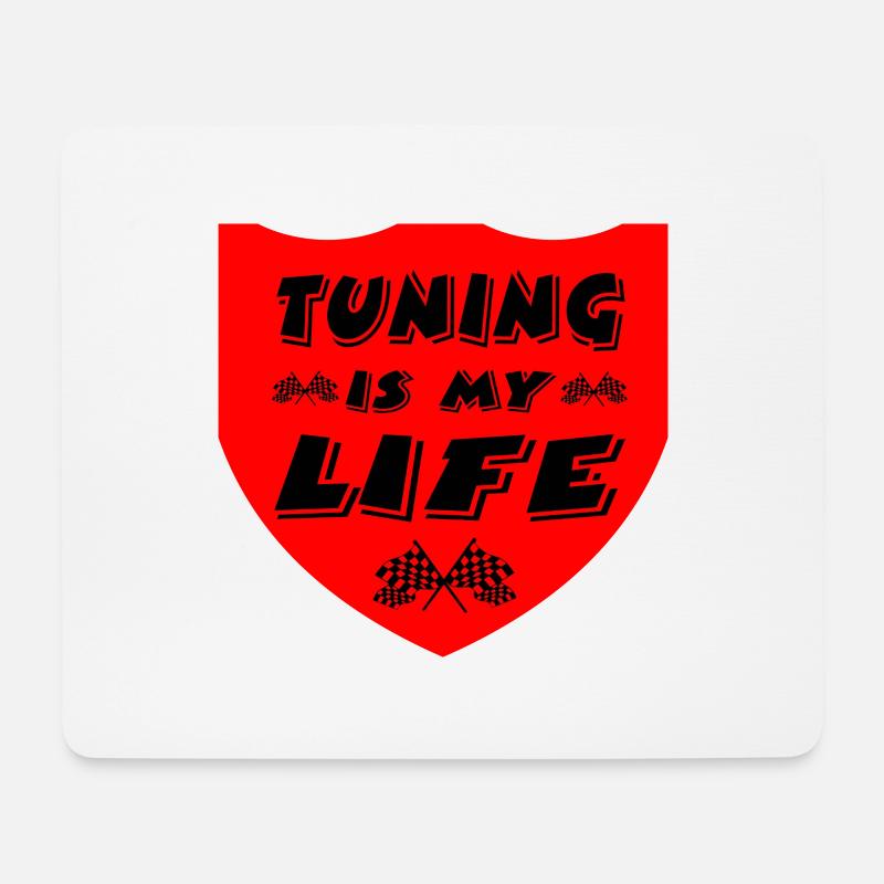 Tuning - Mousepad (Querformat) - Weiß