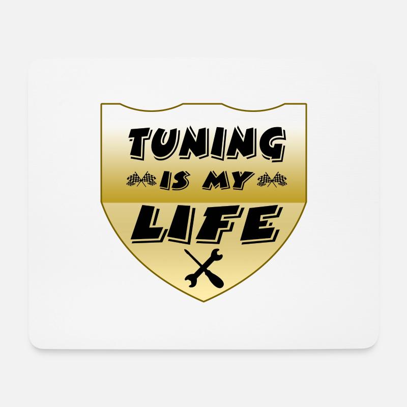 Tuning - Mousepad (Querformat) - Weiß