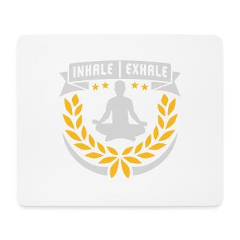 Inspirez expirez Yoga citation - Tapis de souris (format paysage) - blanc - Devant