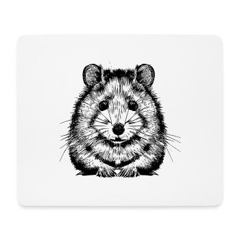Hamster süß Tier Nagetier Tiere lustig Haustier 7 - Mousepad (Querformat) - Weiß - Vorne
