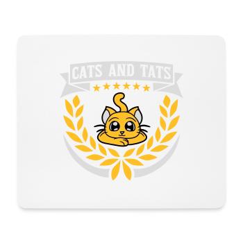 cats and tats Zitat - Mousepad (Querformat) - Weiß - Vorne
