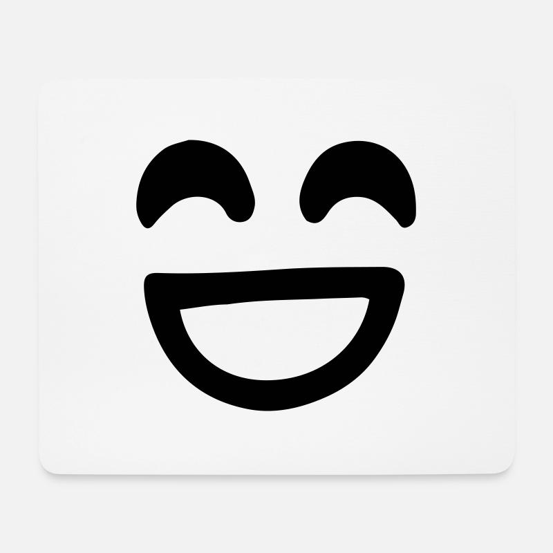 Smile Face Vector - Mouse Pad (horizontal) - white