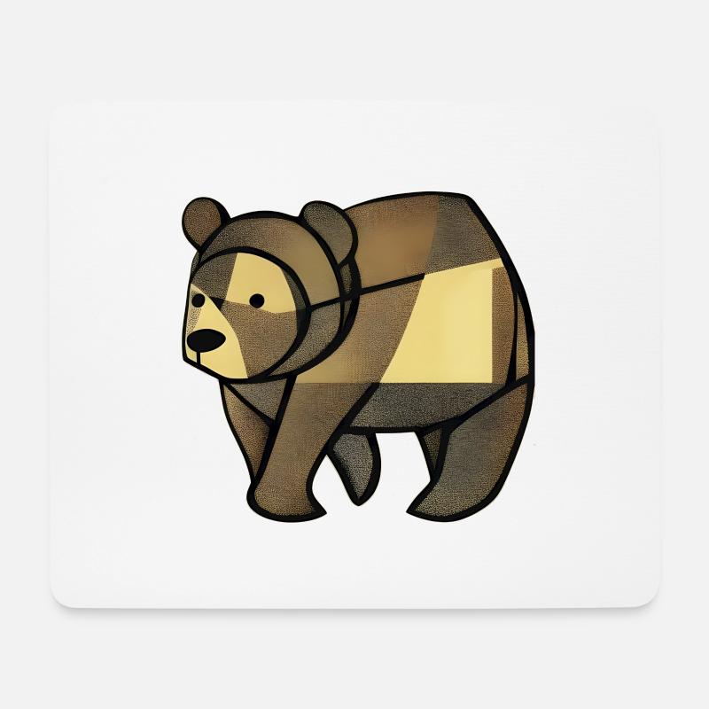 Bär - Mousepad (Querformat) - Weiß
