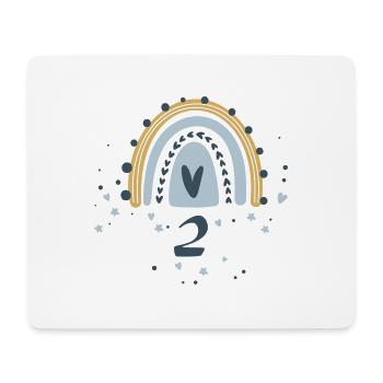2 garçons d’anniversaire - Tapis de souris (format paysage) - blanc - Devant