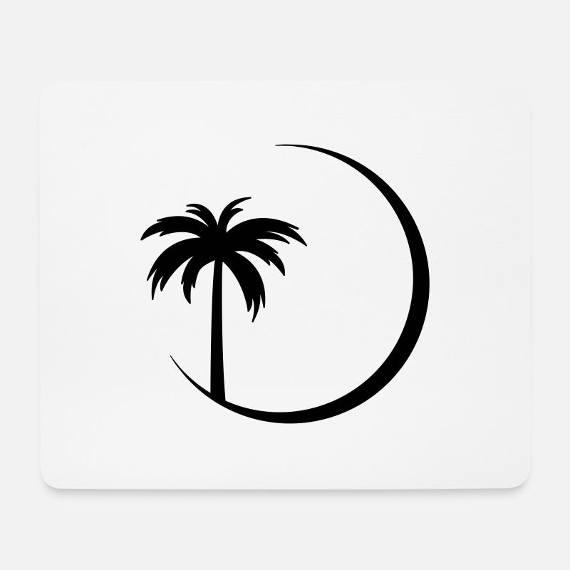 palm sonne 01 - Mousepad (Querformat) - Weiß