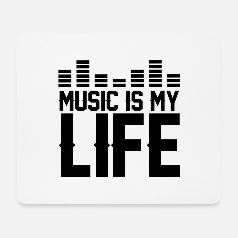 music is my life - Mouse Pad (horizontal) - white