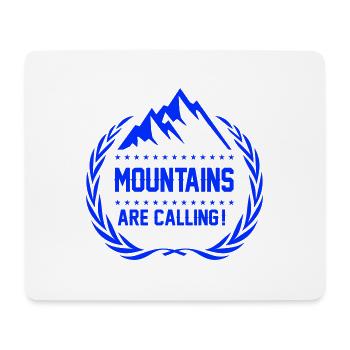 mountains are calling - Mousepad (Querformat) - Weiß - Vorne