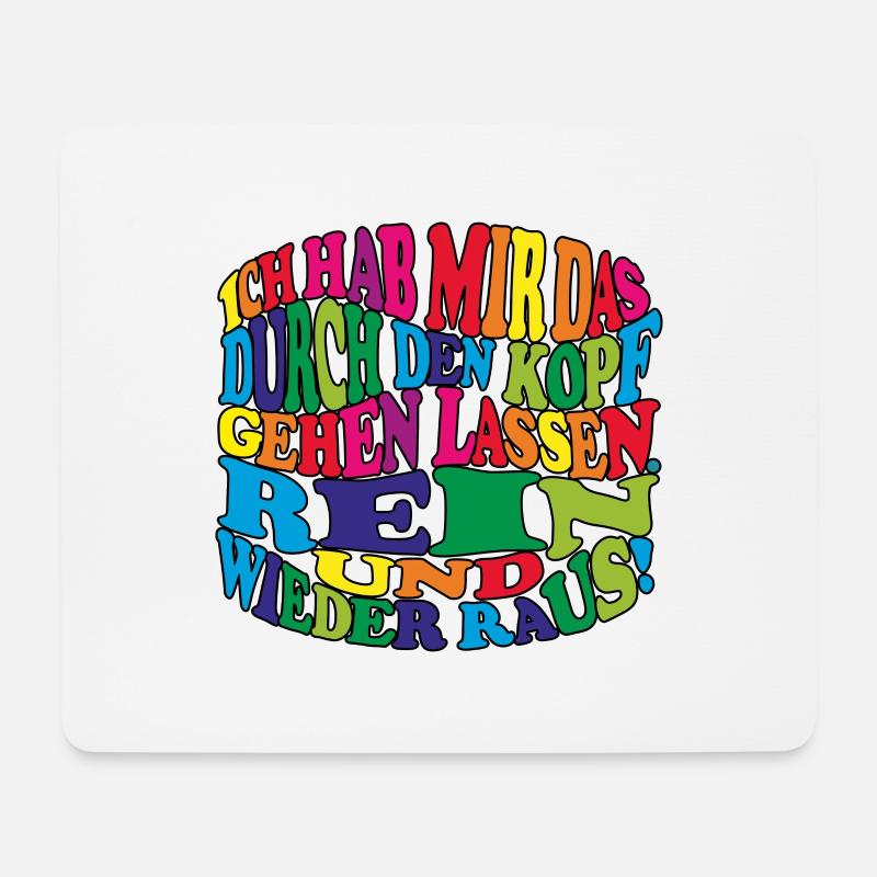 witziges Nicht-Nachdenken-Design / lustige Sprüche - Mousepad (Querformat) - Weiß