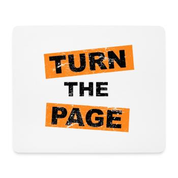 Tourner la page en disant lettrage - Tapis de souris (format paysage) - blanc - Devant