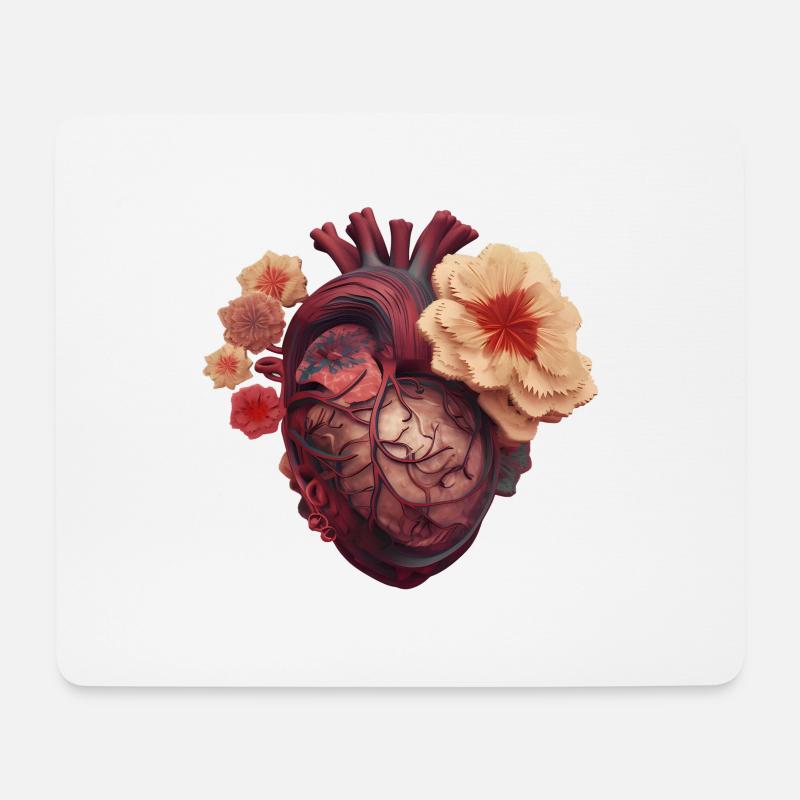 Blühender Geist - Mousepad (Querformat) - Weiß