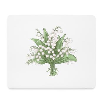 Bouquet de muguet - Tapis de souris (format paysage) - blanc - Devant