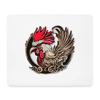 Coq de la chance - Tapis de souris (format paysage) - blanc - Devant