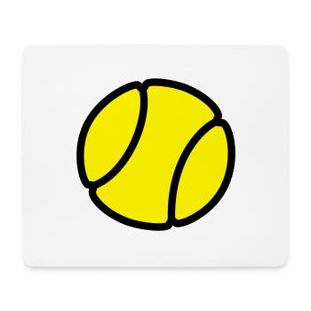 Balle de tennis - Tapis de souris (format paysage) - blanc - Devant