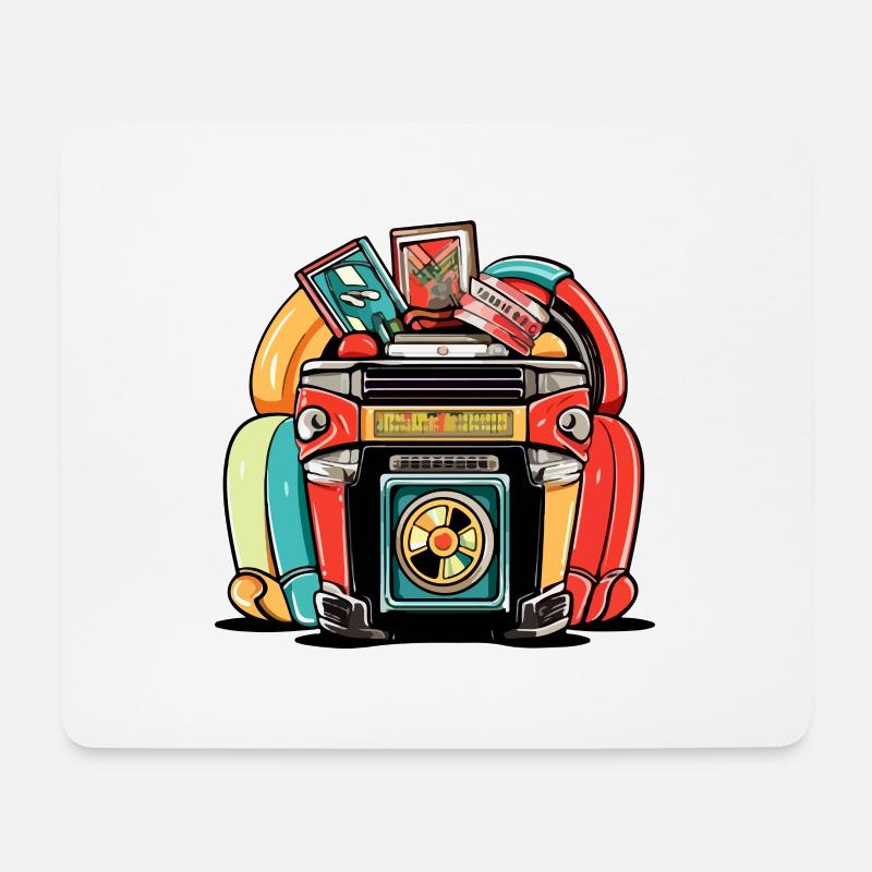 Jukebox der 70er Jahre Nr. 4 - Mousepad (Querformat) - Weiß
