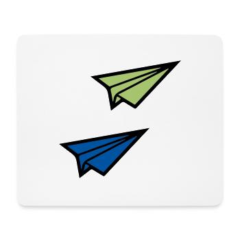 Avion en papier - Tapis de souris (format paysage) - blanc - Devant