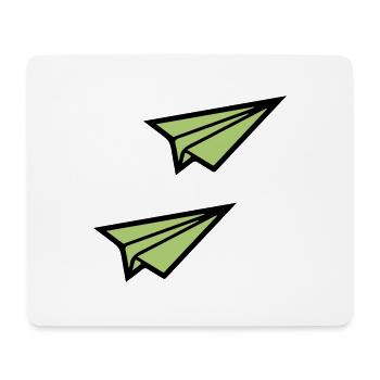 Avion en papier 2 - Tapis de souris (format paysage) - blanc - Devant