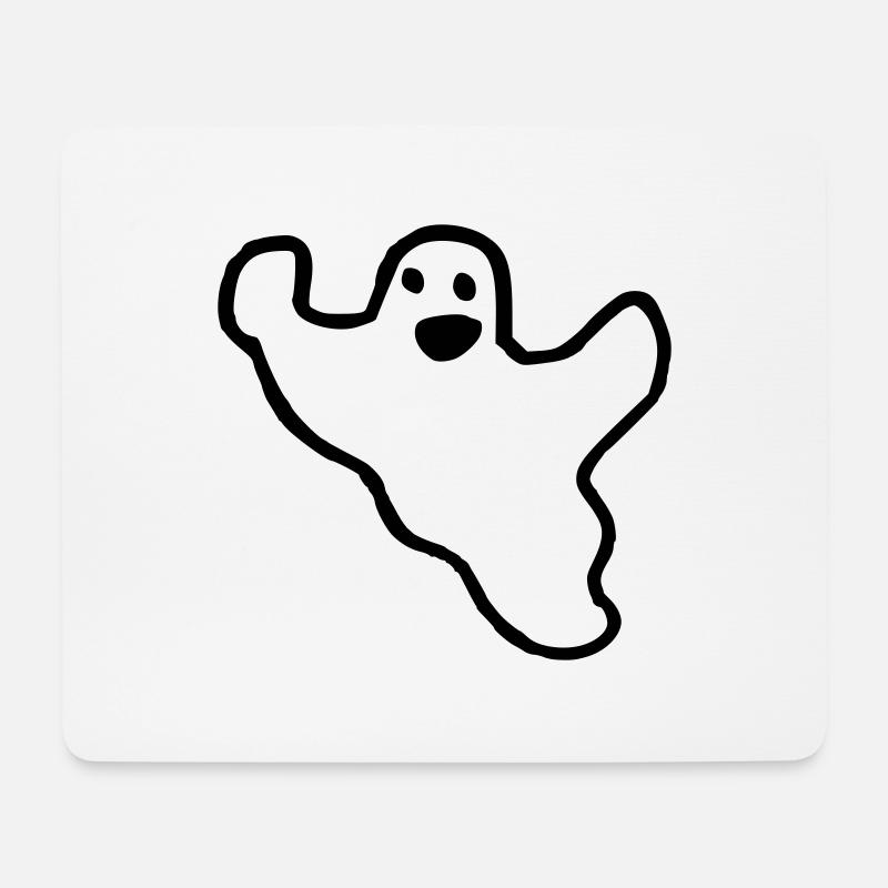 Gespenst - Mousepad (Querformat) - Weiß