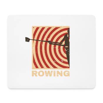 Aviron - Tapis de souris (format paysage) - blanc - Devant