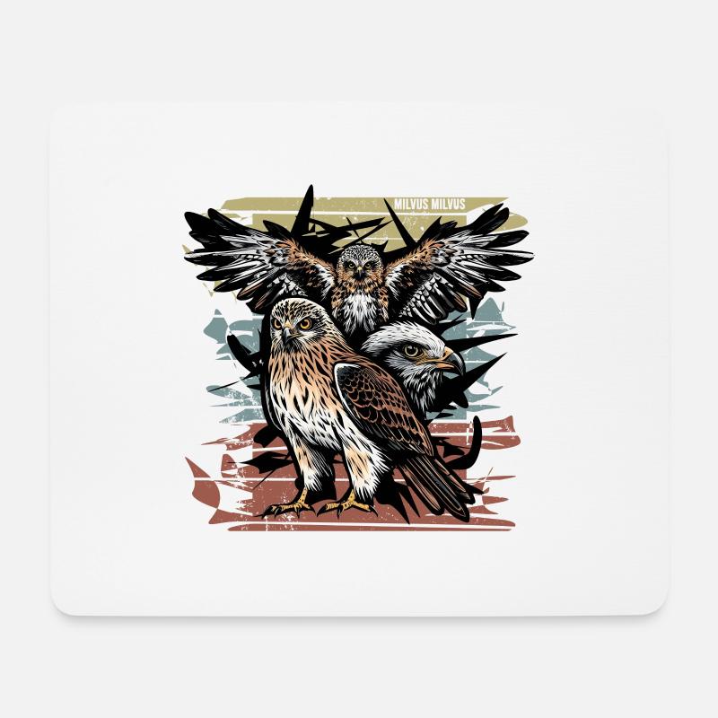 Rotmilan Greifvogel Milvus Milvus Vogel - Mousepad (Querformat) - Weiß