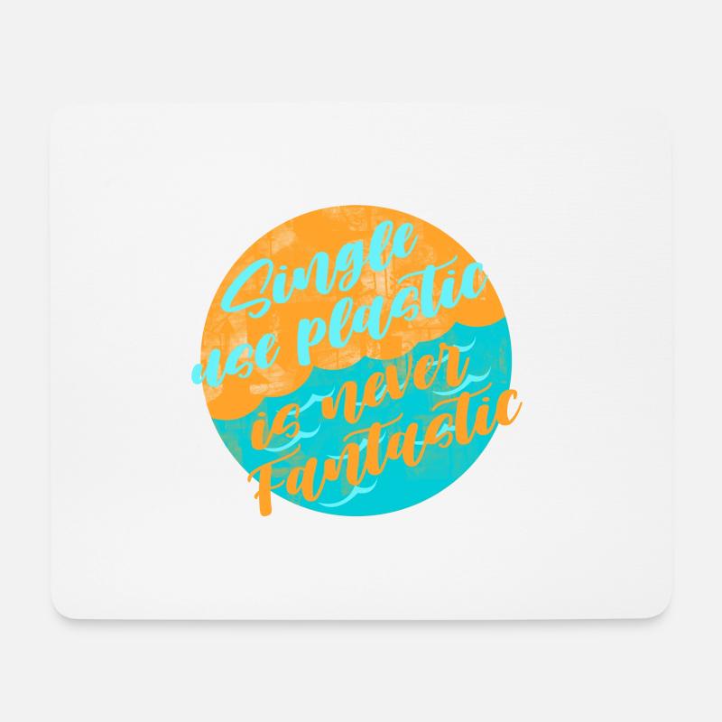 Plastik vermeiden - Mousepad (Querformat) - Weiß