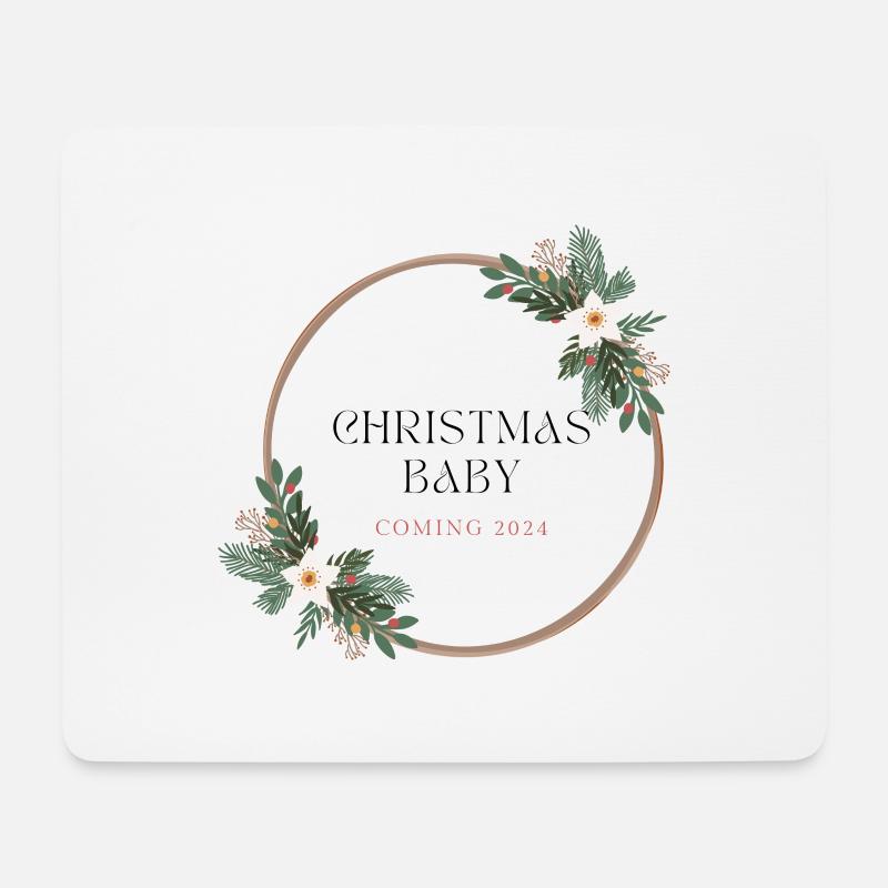 Weihnachtsbaby - Mousepad (Querformat) - Weiß