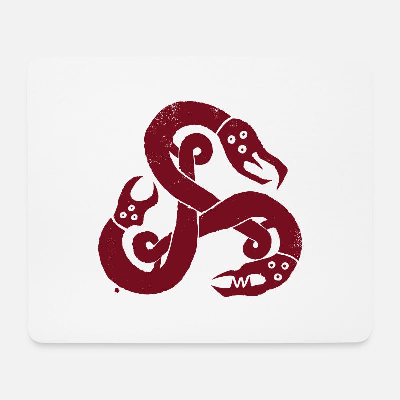 Die drei Schlangen - Mousepad (Querformat) - Weiß