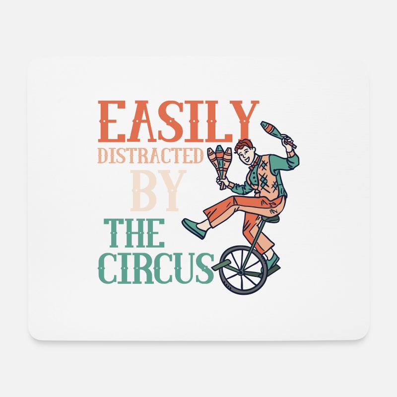 Easily Distracted By The Circus Acts Costume Party - Mousepad (Querformat) - Weiß