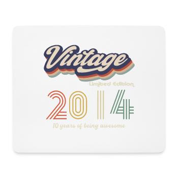 Vintage 2014 Vintage Retro Birthday Gift - Mouse Pad (horizontal) - white - Front