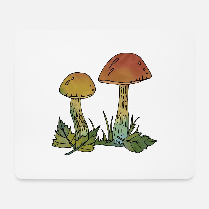 Pilze - Mousepad (Querformat) - Weiß