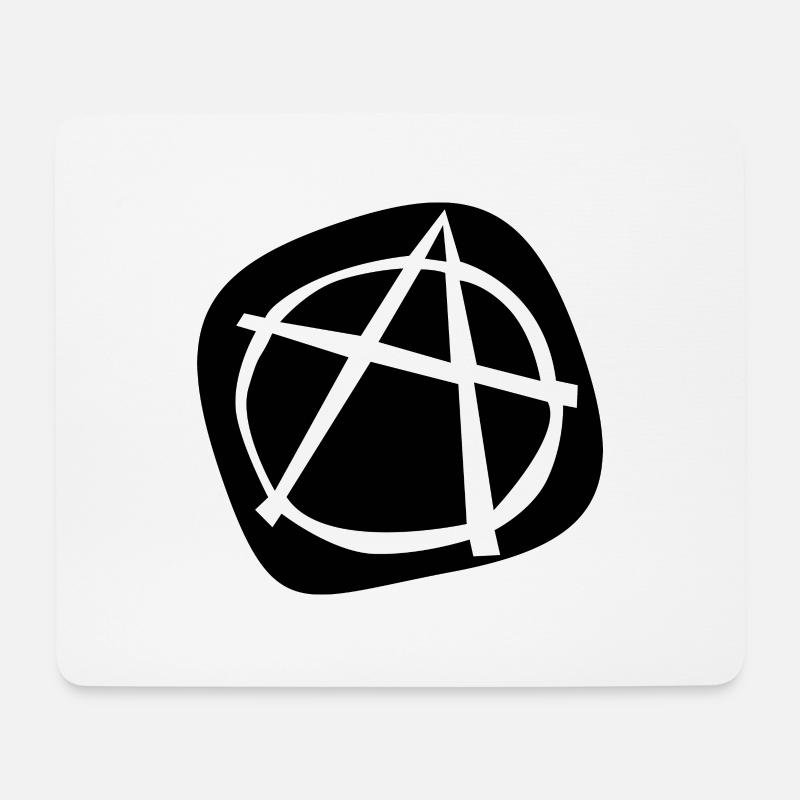 Wobbly A - Anarchy Sticker - Mouse Pad (horizontal) - white