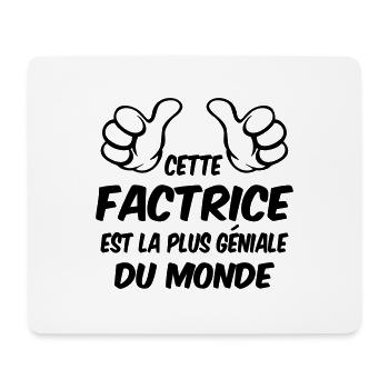 MEILLEURE FACTRICE - Tapis de souris (format paysage) - blanc - Devant