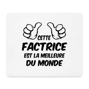 MEILLEURE FACTRICE - Tapis de souris (format paysage) - blanc - Devant