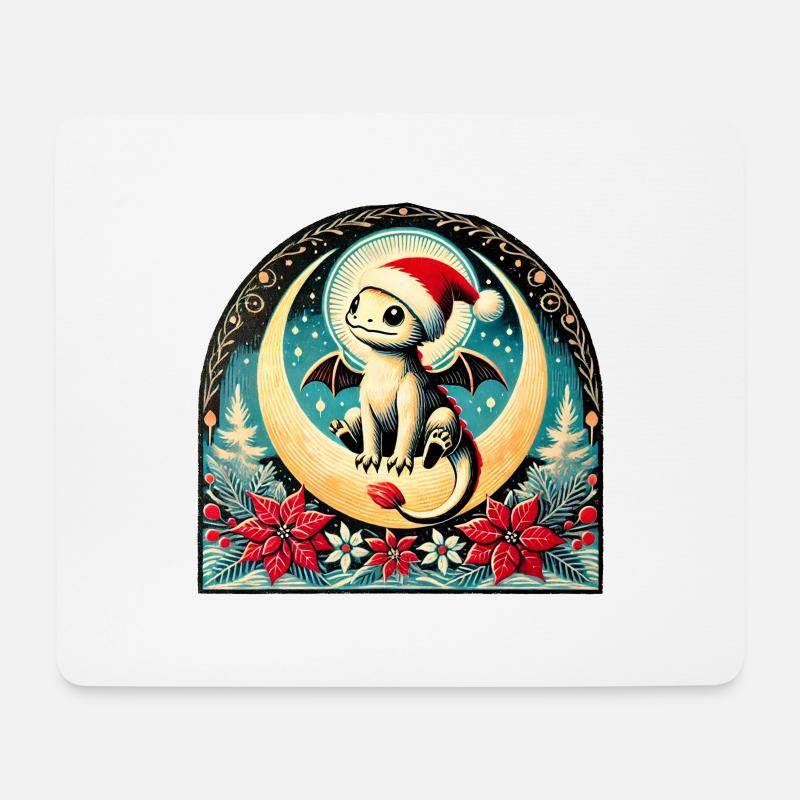 Baby Dragon Weihnachten - Mousepad (Querformat) - Weiß